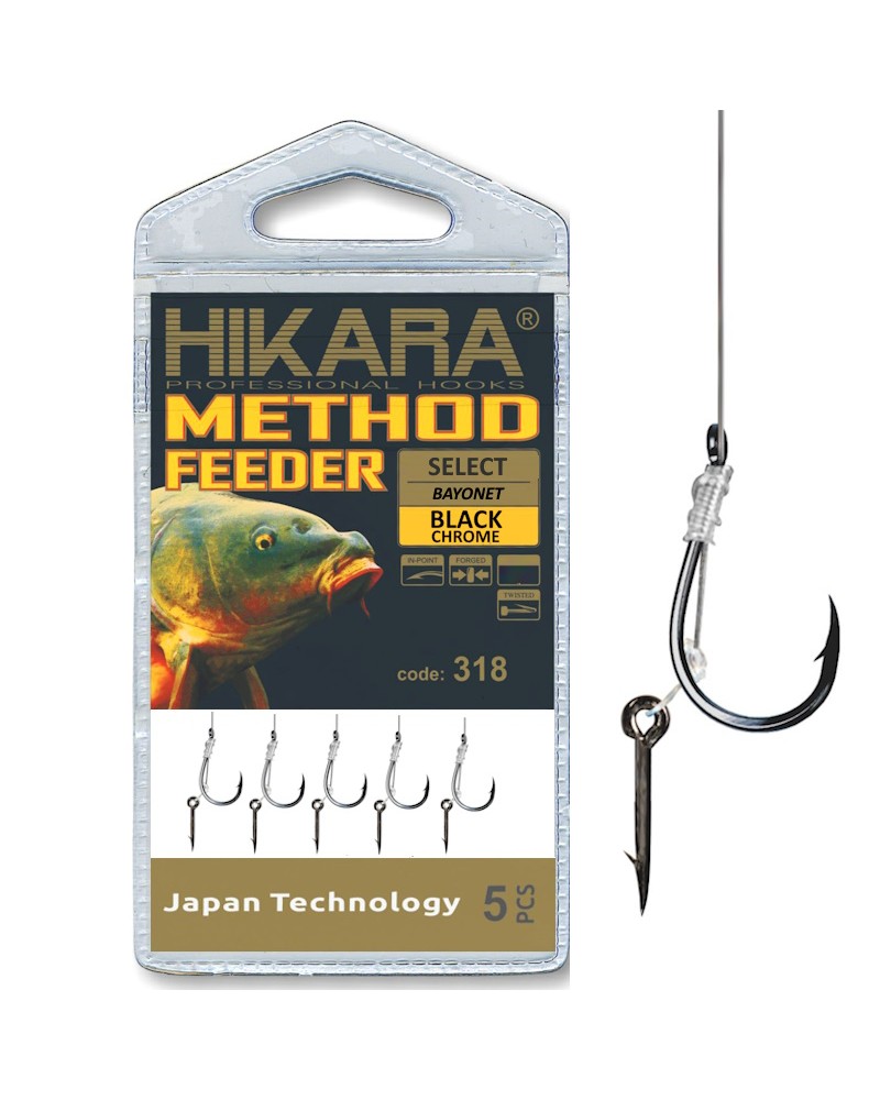Przypon Method Feeder Traper Hikara Select Z Bagnetem 10cm Nr 14 0.20mm Żyłka 5szt.