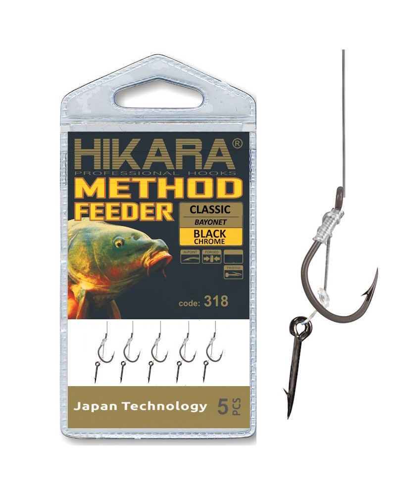 Przypon Method Feeder Traper Hikara Classic Z Bagnetem 10cm Żyłka 5szt.