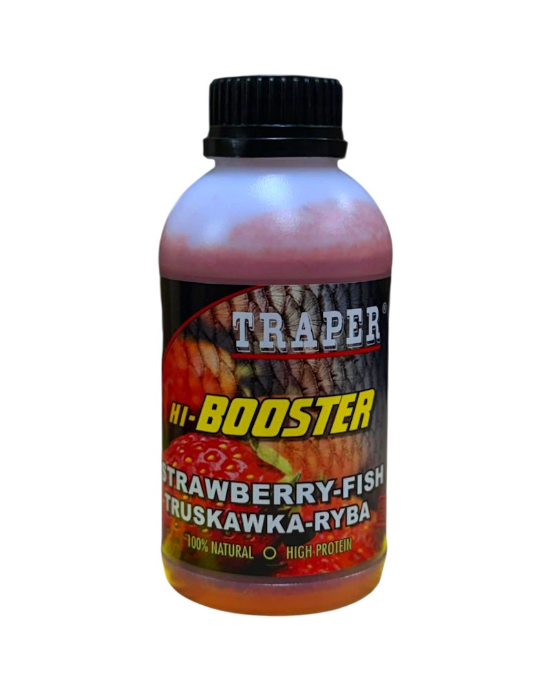 Zalewa Traper Hi-Booster Dip Expert Truskawka Ryba Strawberry Fish 300ml PVA Friendly