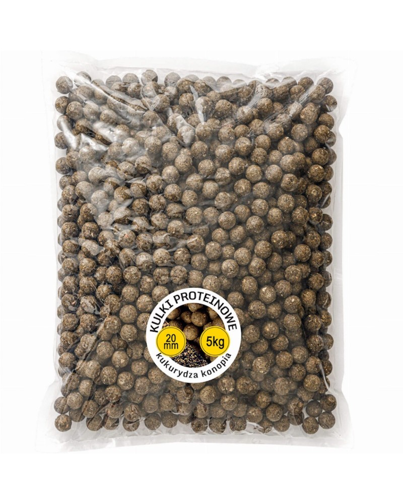 Kulki Proteinowe Zanętowe Carp Target Kukurydza Konopie Sweetcorn Hemp 20mm 5kg