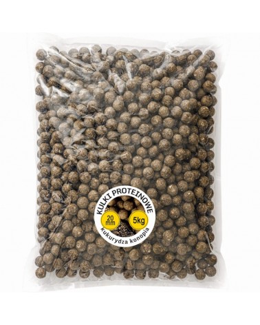 Kulki Proteinowe Zanętowe Carp Target Kukurydza Konopie Sweetcorn Hemp 20mm 5kg