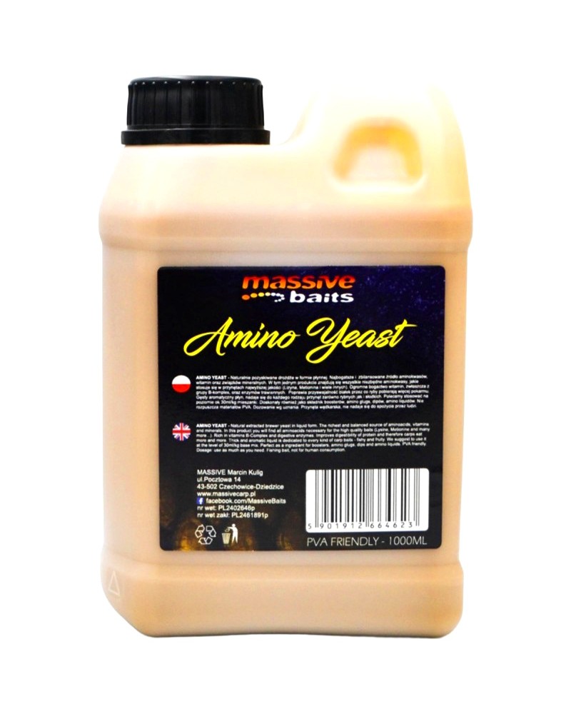 Massive Baits Zalewa Liquids Amino Yeast Płynne Drożdże 1000ml