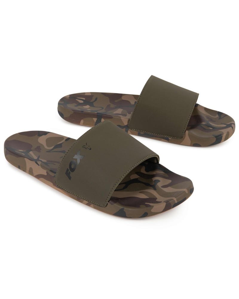 Klapki Wędkarskie Fox Khaki/Moro Sliders