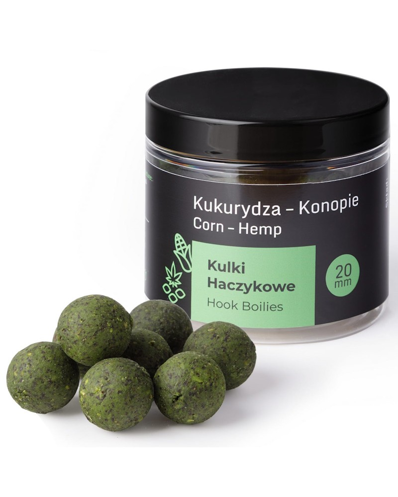 Kulki Haczykowe Carp Target Kukurydza Konopie Sweetcorn Hemp Premium 20mm 200ml