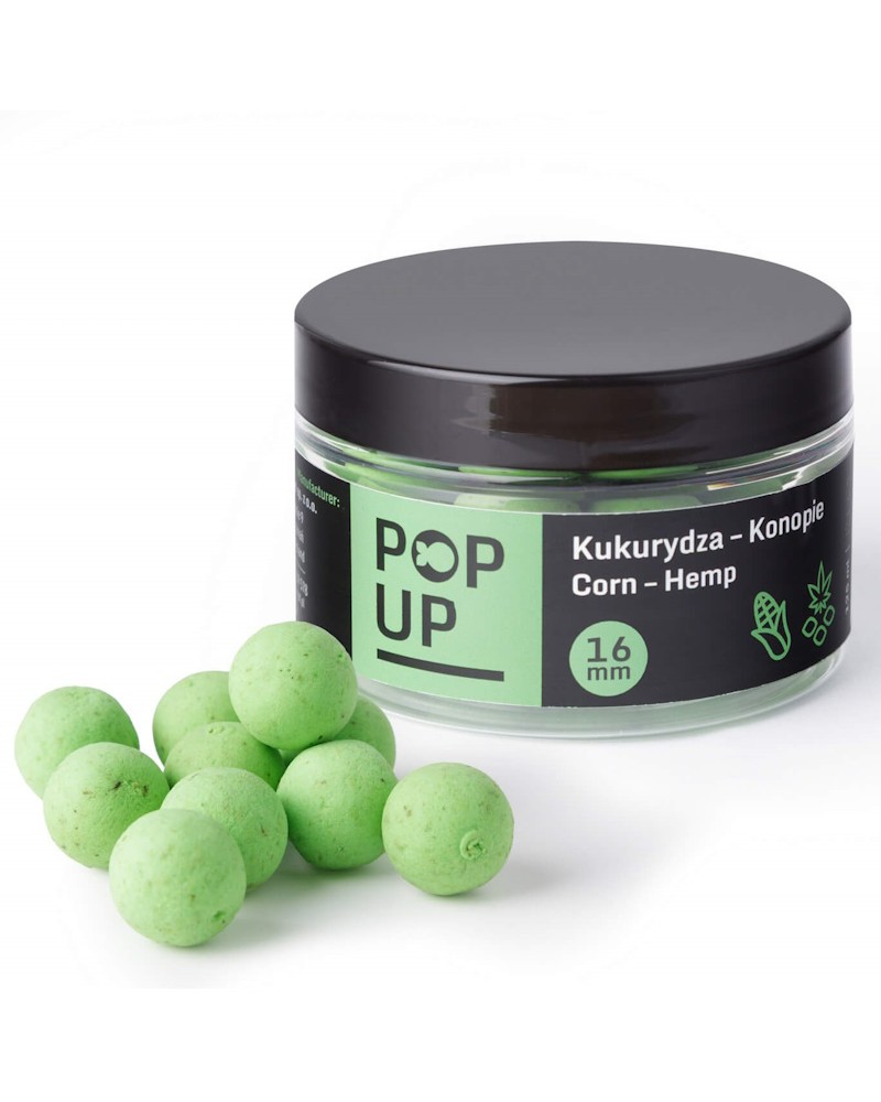 Kulki Haczykowe Carp Target Pop Up Kukurydza Konopie Sweetcorn Hemp 16mm 125ml