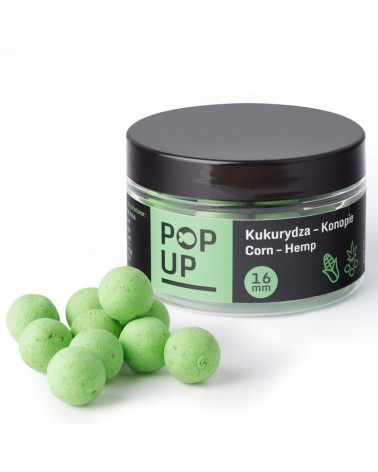 Kulki Haczykowe Carp Target Pop Up Kukurydza Konopie Sweetcorn Hemp 16mm 125ml