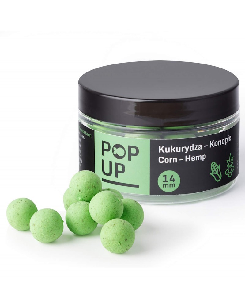 Kulki Haczykowe Carp Target Pop Up Kukurydza Konopie Sweetcorn Hemp 14mm 125ml