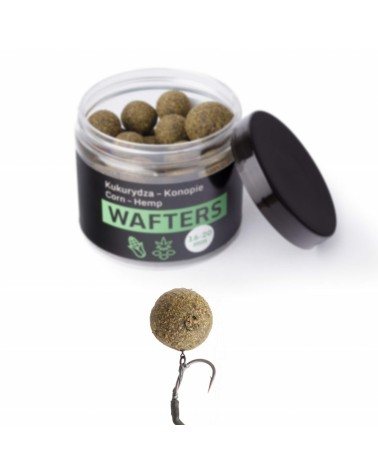 Kulki Haczykowe Carp Target Wafters Kukurydza Konopie 16-20mm 200ml
