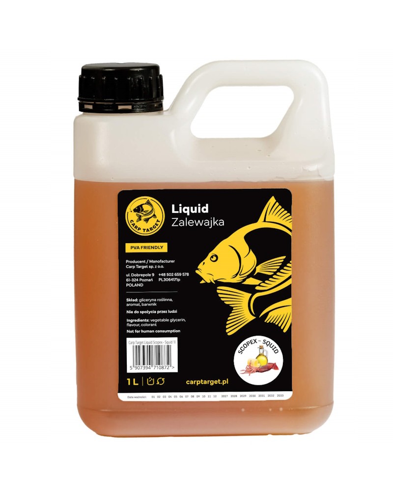 Liquid Gęsty Booster Carp Target Skopeks Kałamarnica Scopex Squid 1L PVA Friendly