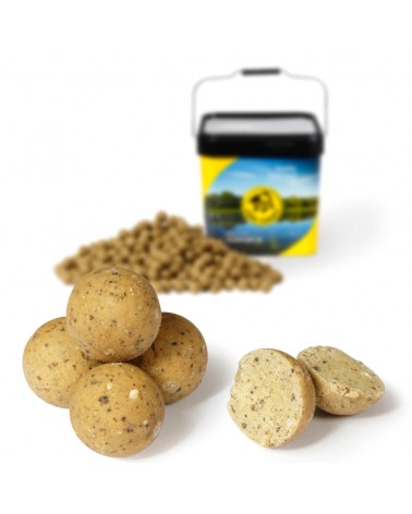 Kulki Proteinowe Zanętowe Carp Target Słodka Kukurydza Sweetcorn 24mm 10kg Wiadro 17L