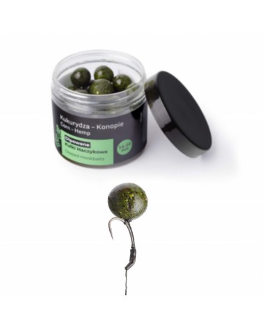 Dipowane Kulki Haczykowe Carp Target Kukurydza Konopie Sweetcorn Hemp 16-20mm 200ml