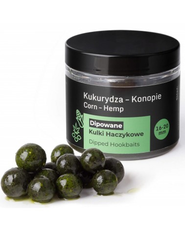 Dipowane Kulki Haczykowe Carp Target Kukurydza Konopie Sweetcorn Hemp 16-20mm 200ml