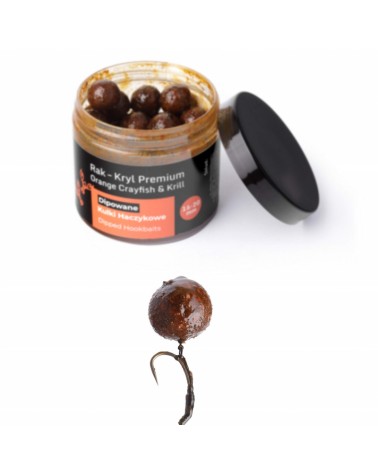 Dipowane Kulki Haczykowe Carp Target Rak + Kryl Crayfish Krill 16-20mm 200ml