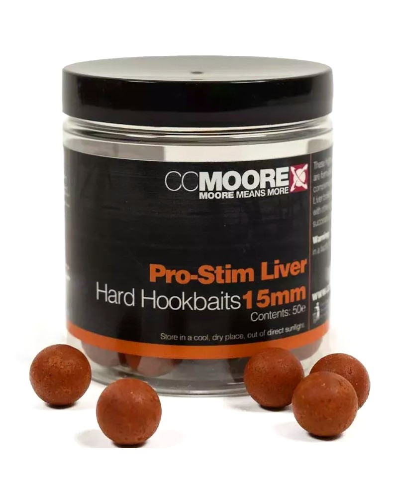 Kulki Haczykowe CC Moore Pro-Stim Liver Hard Hookbaits 15mm 50szt.