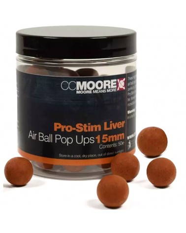 Kulki Haczykowe CC Moore Pro-Stim Liver Air Ball Pop Ups 15mm 50szt.
