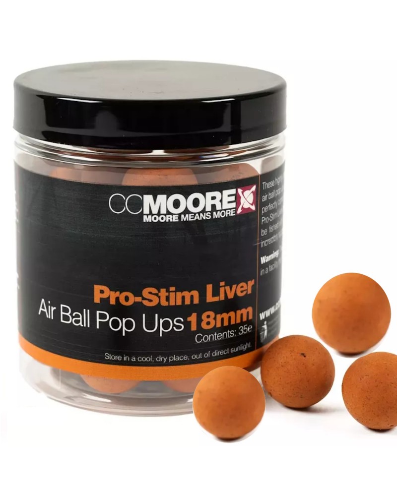 Kulki Haczykowe CC Moore Pro-Stim Liver Air Ball Pop Ups 18mm 35szt.