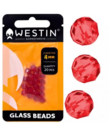 Koraliki Do Zestawów Texas Carolina Rig Westin Glass Beads 4mm UV Fluo 20szt.