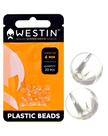 Koraliki Do Zestawów Texas Carolina Rig Westin Plastic Beads 4mm Transparant 20szt.