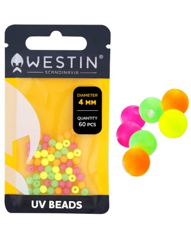 Koraliki Do Zestawów Texas Carolina Rig Westin UV Beads Hard Soft 4mm Multicolor 60szt.