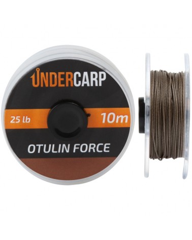 Plecionka Karpiowa Przyponowa Undercarp Otulin Force Brązowa 25lbs 10m