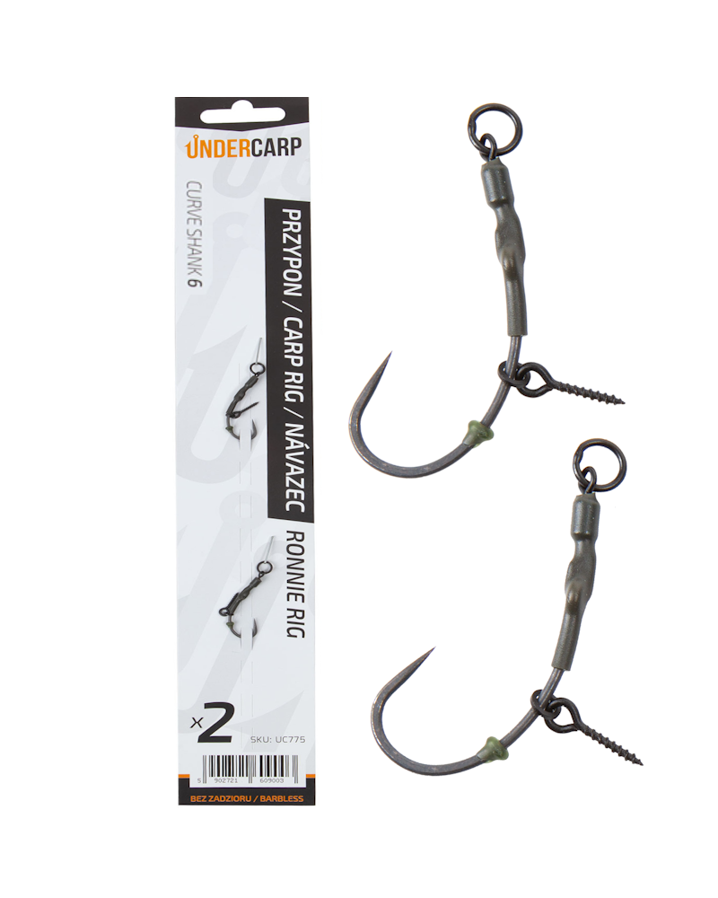 Przypon karpiowy Undercarp Ronnie Rig Bezzadziorowy Nr 6 2szt.
