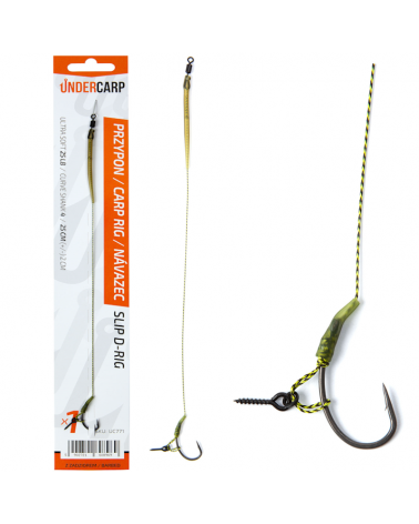 Przypon Karpiowy Undercarp Slip D-Rig Nr 4 25lbs 25cm Curve Shank Ultra Soft 1szt.