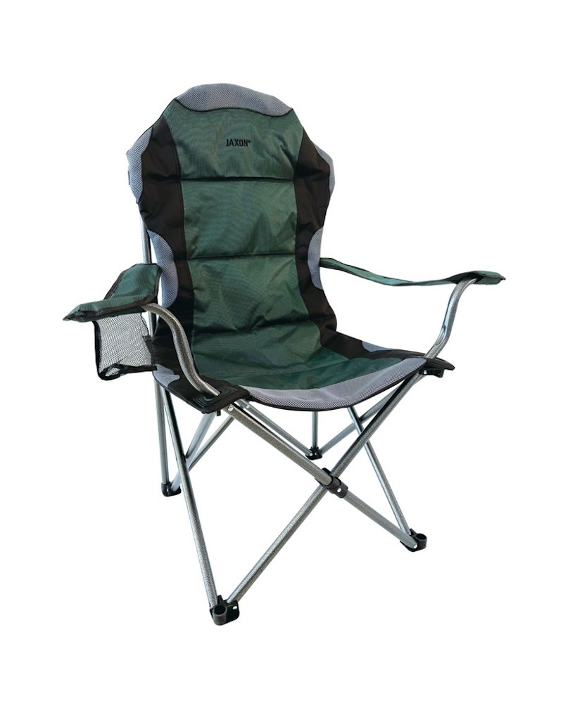Krzesło Fotel Wędkarski Jaxon Aluminiowy Stelaż 22mm Do 120kg 60x57x50/110cm