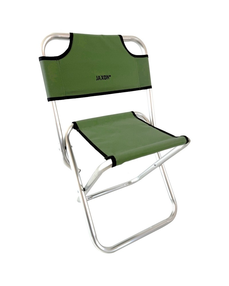 Krzesło Wędkarskie Z Oparciem Jaxon Aluminiowy Stelaż 22mm Do 120kg 48x35x42/73cm