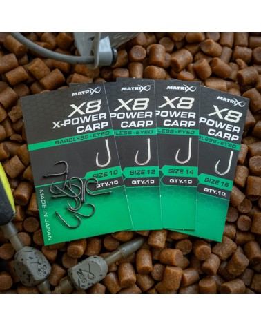 Haczyki Matrix X8 X-Power Carp Barbless Eyed