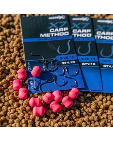 Haczyki Matrix X7 Carp Method Barbless Eyed