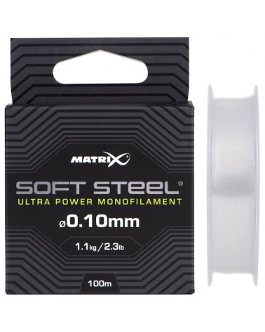 Żyłka Matrix Soft Steel Ultra Power Monofilament 0.10mm 1.10kg 2.30lb 100m