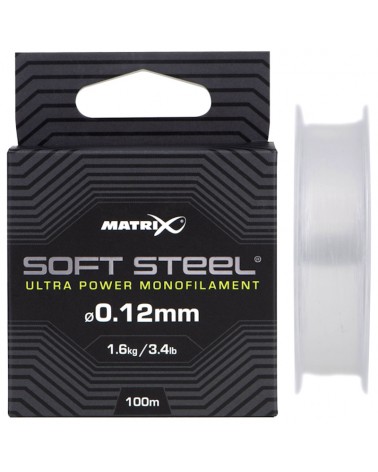 Żyłka Matrix Soft Steel Ultra Power Monofilament 0.12mm 1.60kg 3.40lb 100m