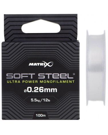 Żyłka Matrix Soft Steel Ultra Power Monofilament 0.26mm 5.50kg 12.00lb 100m