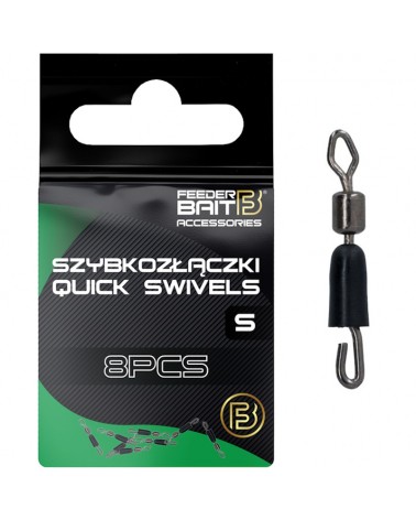 Szybkozłączka Z Krętlikiem Feeder Bait S Do Szybkiej Wymiany Przyponu 8szt.