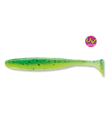 Guma Ripper Daiwa Tournament D'Fin 12.5cm 10.4g UV Chartreuse Tiger 5szt.