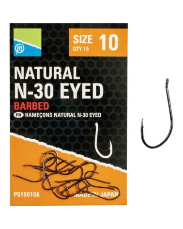 Haczyki Z Oczkiem Preston Natural Series N-30 Eyed