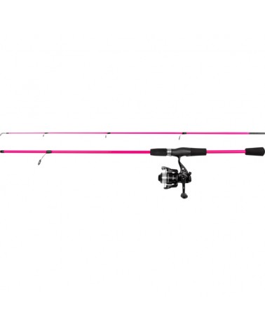 Zestaw Wędkarski Wędka Kołowrotek Zebco Disco Combo Pink 1.6m Do 30g 2cz.