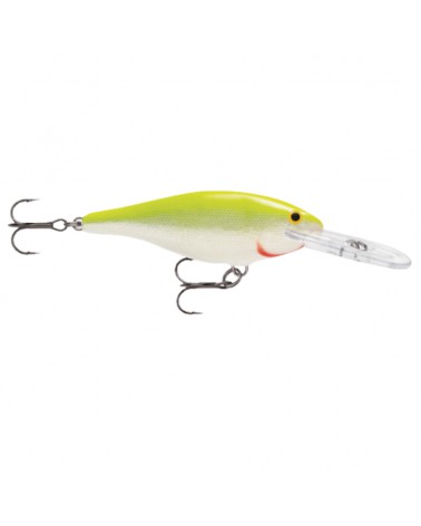 Wobler Rapala Shad Rap 7cm 8g 1.5-3.3m SR07 SFC Silver Fluorescent Chartreuse