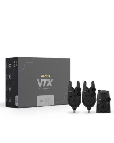 Zestaw Sygnalizatorów Brań Avid Carp VTX 2+1 Bite Alarm Set