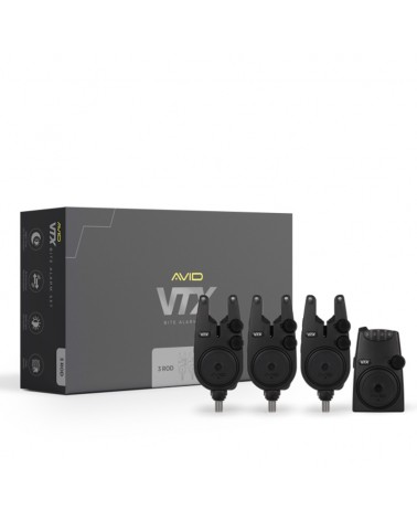 Zestaw Sygnalizatorów Brań Avid Carp VTX 3+1 Bite Alarm Set
