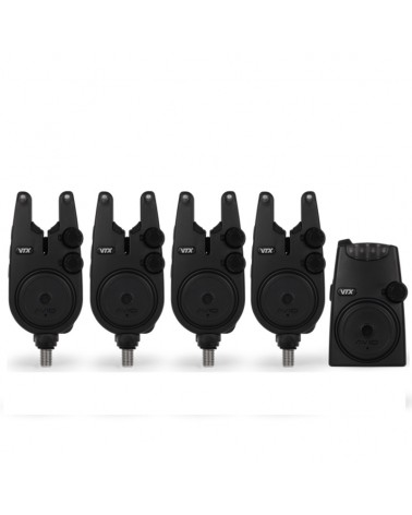 Zestaw Sygnalizatorów Brań Avid Carp VTX 4+1 Bite Alarm Set