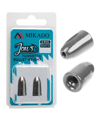 Ciężarek Do Zestawu Texas Carolina Mikado Jaws Tungsten Bullet Stalowo Szary
