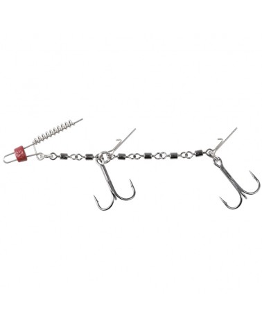 Dozbrojka System Do Zbrojenia Gum Mikado Jaws Double EVO Stinger XL 30kg Kotwica 2/0 1szt.
