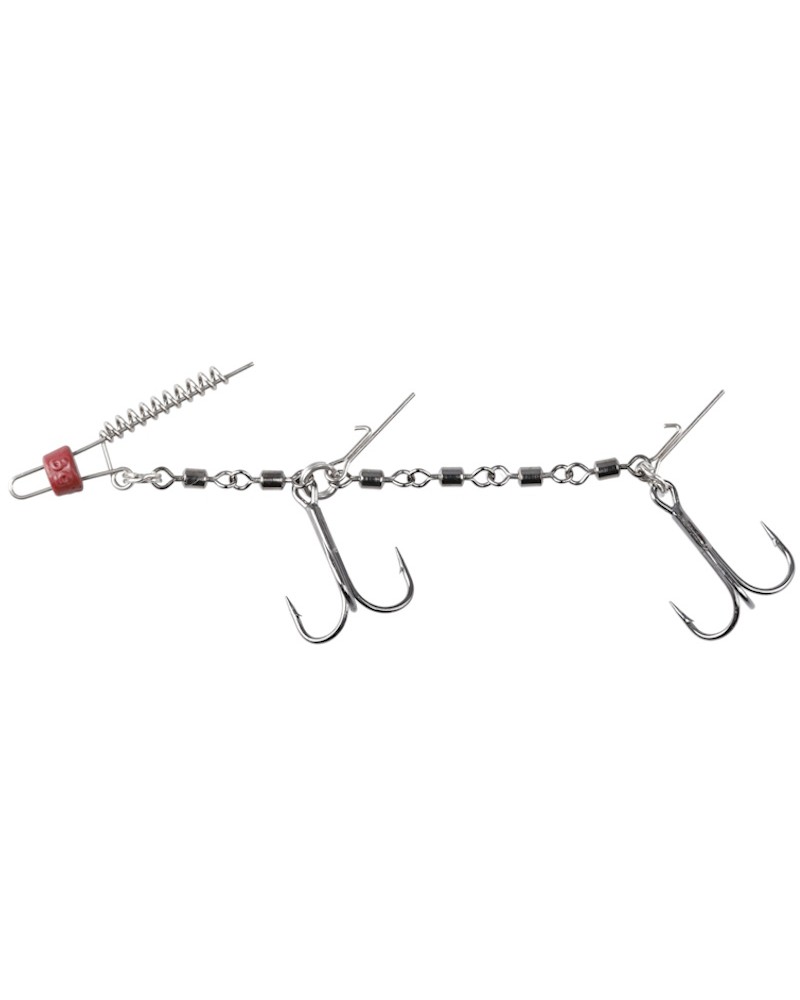 Dozbrojka System Do Zbrojenia Gum Mikado Jaws Double EVO Stinger XL 30kg Kotwica 2/0 1szt.