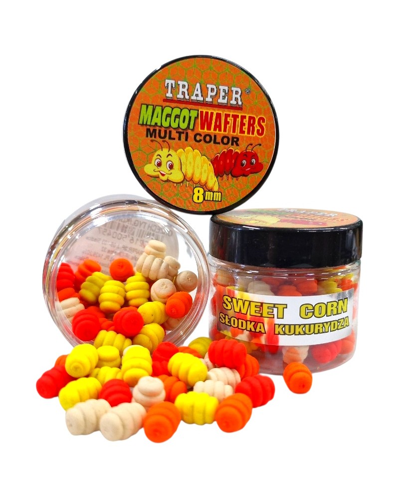 Wafters Traper Maggot Method Feeder Multi Color 8mm 25g Słodka Kukurydza