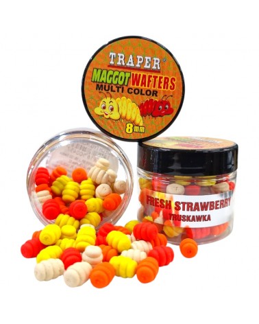 Wafters Traper Maggot Method Feeder Multi Color 8mm 25g Truskawka