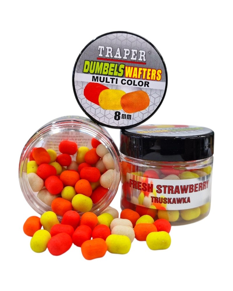 Dumbels Wafters Traper Multi Color Truskawka Strawberry 8mm 25g