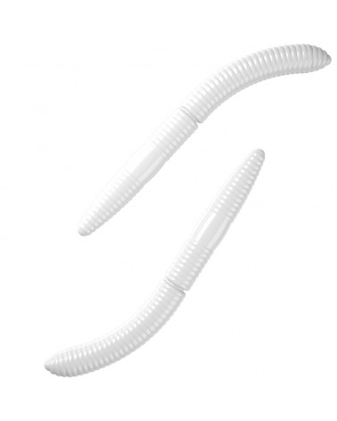 Przynęta Libra Lures Fatty D'Worm 65mm 1.30g 001 White Bez Zapachu 10szt.