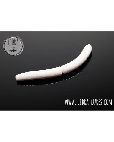 Przynęta Libra Lures Fatty D'Worm 65mm 1.30g 001 White Bez Zapachu 10szt.