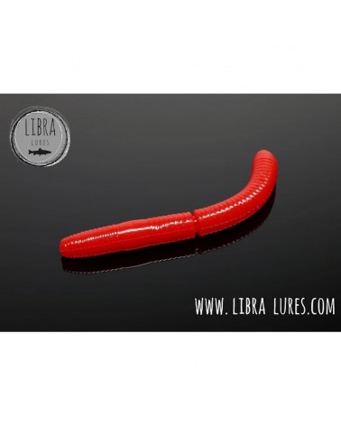 Przynęta Libra Lures Fatty D'Worm 65mm 1.30g 021 Red Bez Zapachu 10szt.